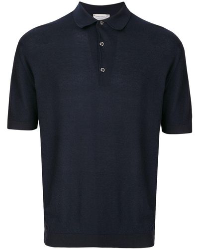 John Smedley Basic Polo Shirt - Blue
