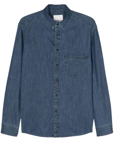 Isabel Marant Regular Cotton Shirt - Blue