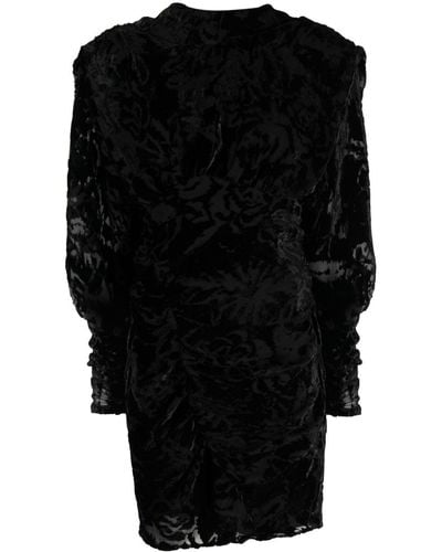 IRO Narivo Damask Effect Short Dress - Black