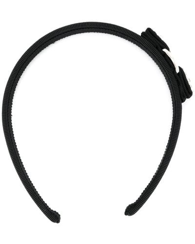 Ferragamo Embellished Bow Headband - Black