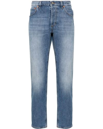 Dondup Brighton Mid-rise Tapered Jeans - Blue