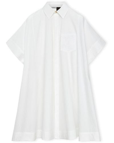Loewe-Paulas Ibiza Anagram Tunic Short Dress - White