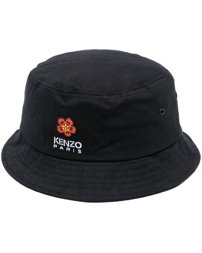 KENZO Logo Bucket Hat - Black