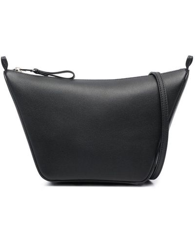 Loewe-Paulas Ibiza Hammock Hobo Mini Leather Shoulder Bag - Black