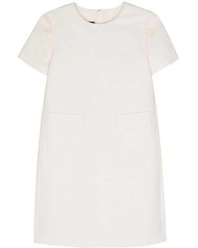 Emporio Armani Ribbed Mini Dress - White