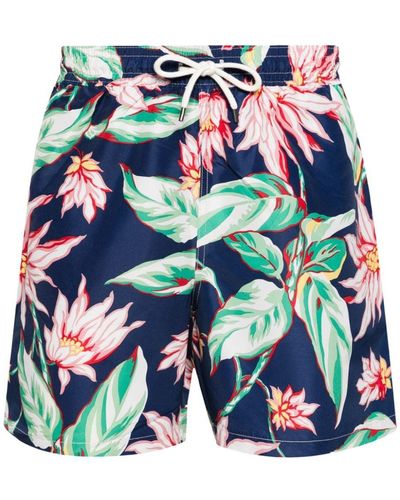 Polo Ralph Lauren Traveler Floral-print Swim Shorts - Blue