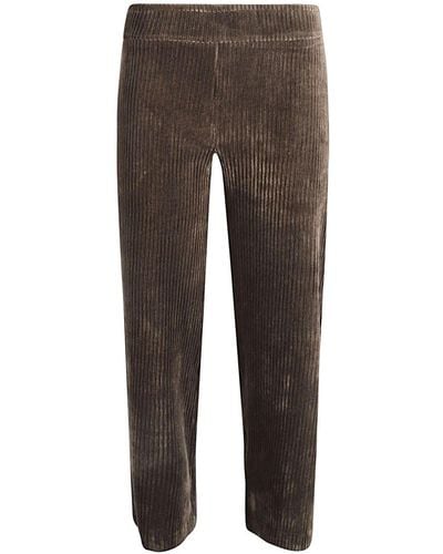 Avenue Montaigne Corduroy Cropped Trousers - Grey