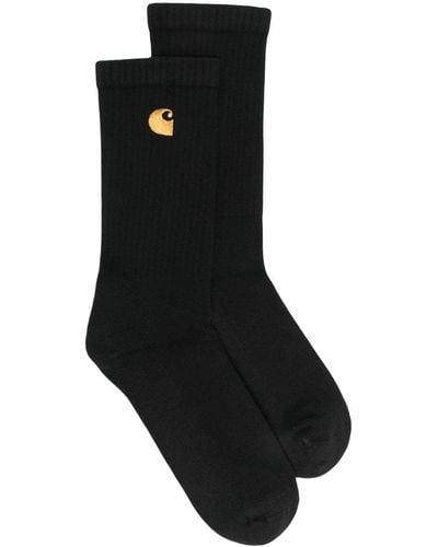 Carhartt Chase Logo-embroidered Socks - Black