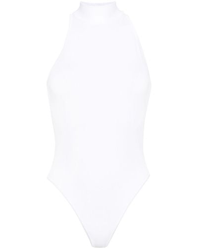 Alaïa Sleeveless Turtleneck Bodysuit - White