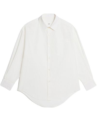 Ami Paris Ami Paris Boxy Fit Cotton Shirt - White