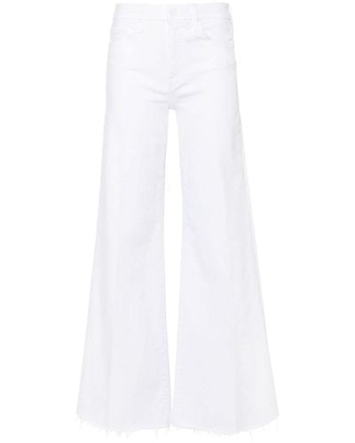 Mother The Roller Fray Flared Jeans - White