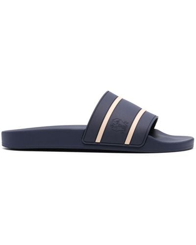 Brunello Cucinelli Striped Rubber Sandals - Blue