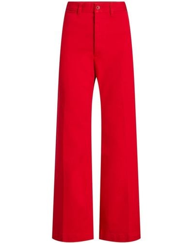 Polo Ralph Lauren PRINTED PANTS - Leggings - Trousers - red