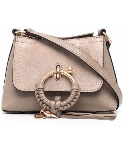 See By Chloé Joan Mini Leather Crossbody Bag - Natural