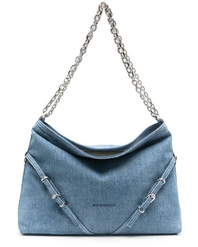 Givenchy Voyou Medium Shoulder Bag - Blue