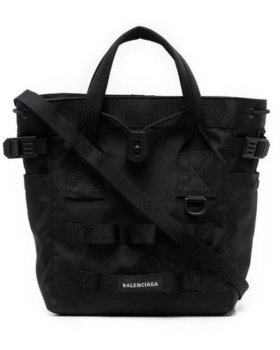 Balenciaga Army Small Nylon Tote Bag - Black