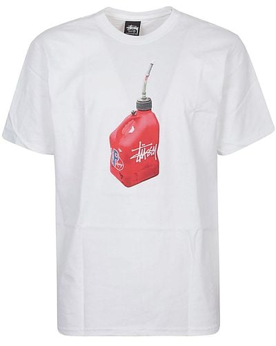 Stussy Printed Cotton T-shirt - White