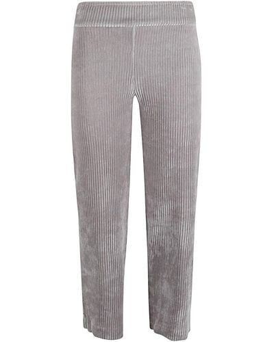 Avenue Montaigne Corduroy Cropped Pants - Grey