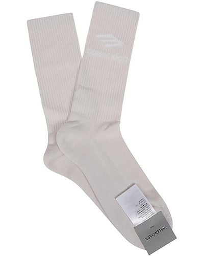 Balenciaga Socks With Logo - Gray