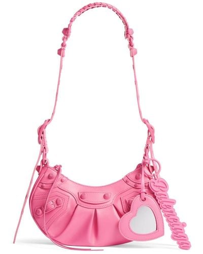 Balenciaga Le Cagole Xs Leather Shoulder Bag - Women's - Leather - Pink