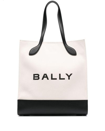 Bally Bar Keep On Fabric Tote Bag - Natural