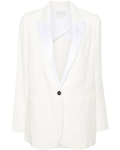 Forte Forte Linen Tuxedo Jacket - White