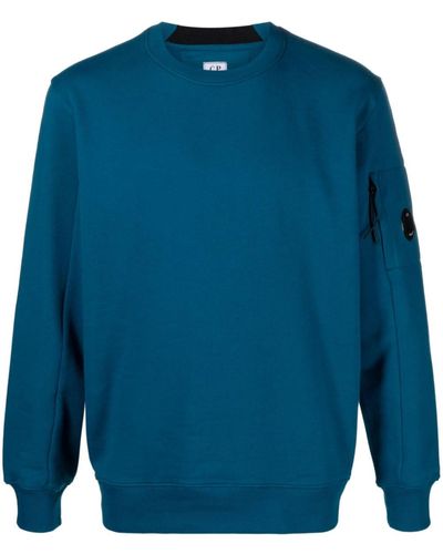 C.P. Company Lens-detailed Cotton Sweatshirt - Blue
