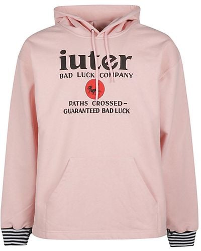 Iuter Printed Cotton Hoodie - Pink