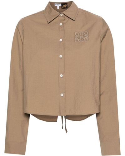Loewe-Paulas Ibiza Cotton Blend Shirt - Brown