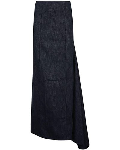 Brunello Cucinelli Denim Long Skirt - Blue