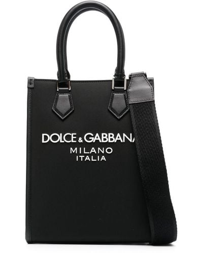 Dolce & Gabbana Dolce&Gabbana Small Nylon Bag With Logo - Black