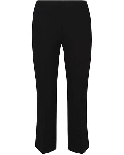 Liviana Conti Flared Cropped Trousers - Black