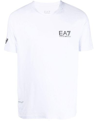 EA7 Logo Nylon T-shirt - White