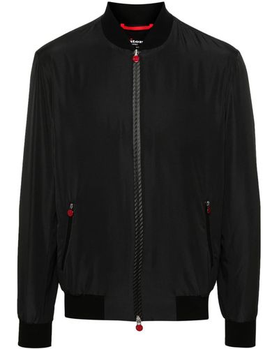 Kiton Zip-up Bomber Jacket - Black