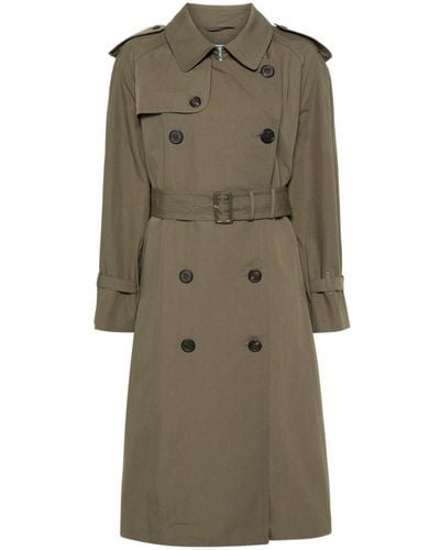 Prada Double-breasted Trench Coat - Green