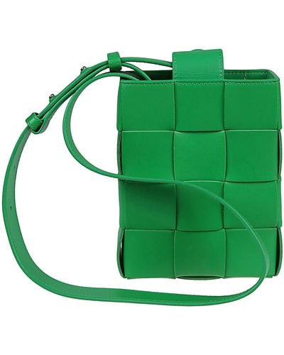 Bottega Veneta Leather Beauty Case - Green