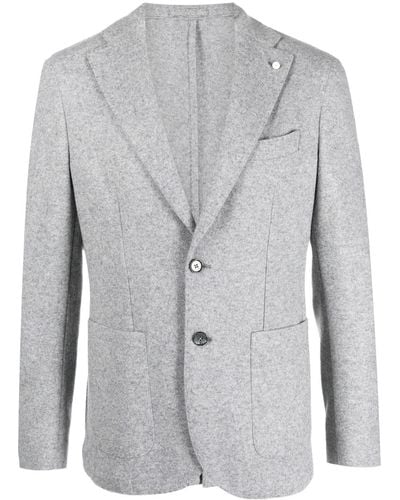 Luigi Bianchi Single-Breasted Jacket - Grey