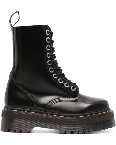 Dr. Martens 1490 Quad Squared Leather Boots - Black