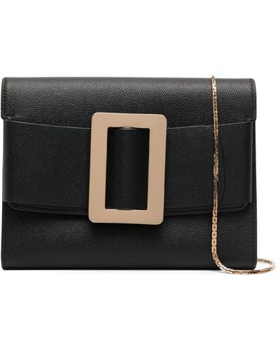 Boyy Buckle Travel Case Epsom Leather Handbag - Black