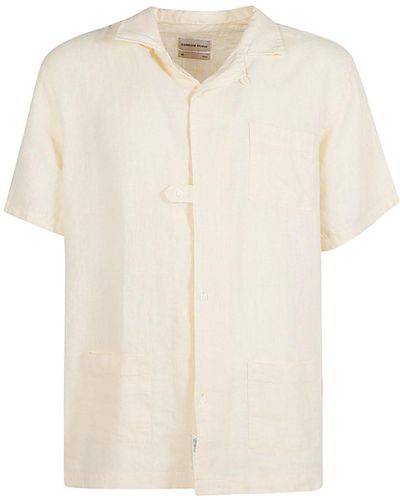 Edmmond Studios Linen Short Sleeve Shirt - Natural