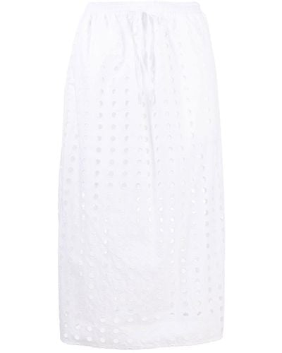 See By Chloé Eyelet Midi Skirt - White