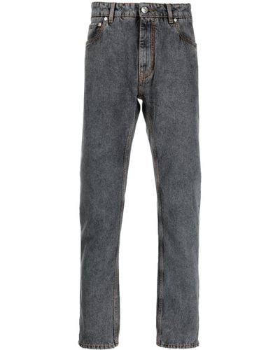 Etro Jeans affusolati con ricamo - Grigio