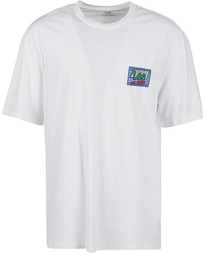 Lee Jeans T-shirt logo in cotone - Bianco