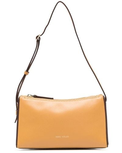 MANU Atelier Mini Prisma Leather Shoulder Bag - Natural