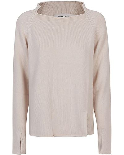 Liviana Conti Cotton Crewneck Sweater - Multicolor