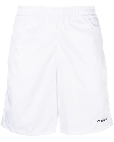 Palmes Shorts sportivi con ricamo - Bianco