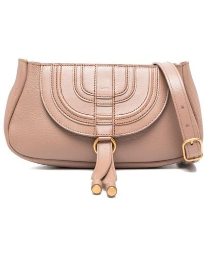 Chloé Marcie Leather Shoulder Bag - Pink