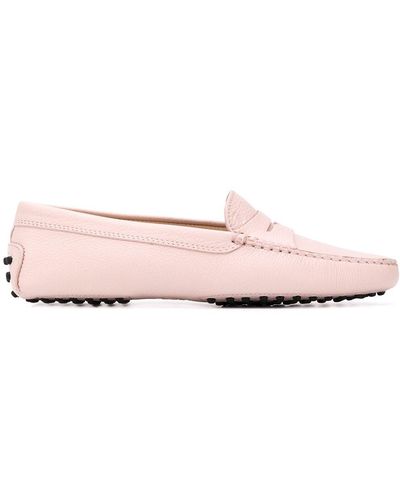 Tod's Gommino Leather Driving Shoes - Pink