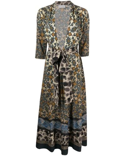 Pierre Louis Mascia Wool Blend Long Dress - Multicolour