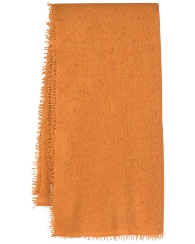 Mouleta Knitted Cashmere Scarf - Orange